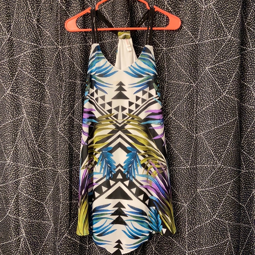 Xhilaration tropical palm dress size M